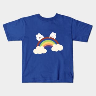 Happy pride month rainbow and rabbits Kids T-Shirt